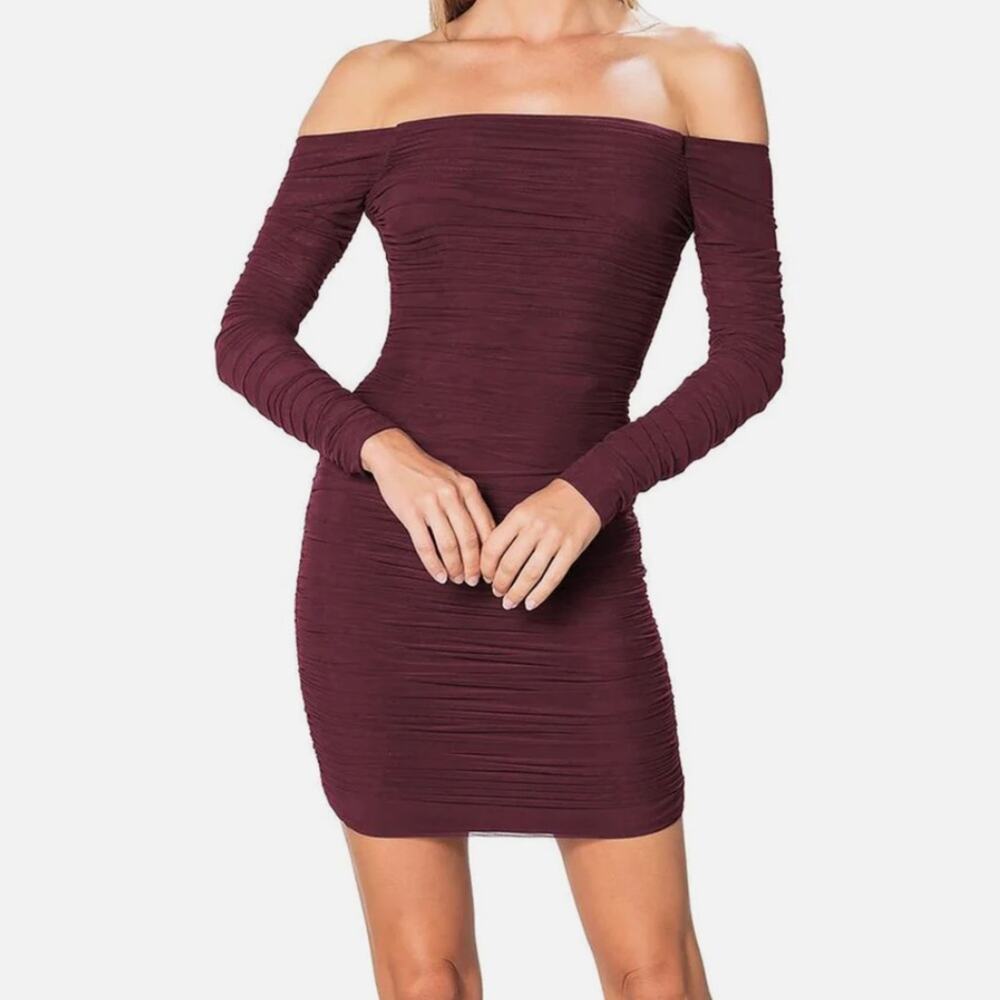 Dress the population Ruched Bodycon Dress women’s size large